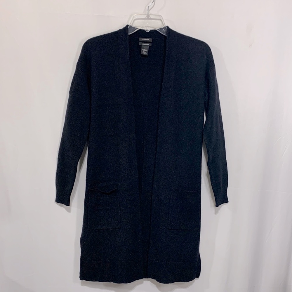 HALOGEN Cardigan in cashmere blend long line with pockets